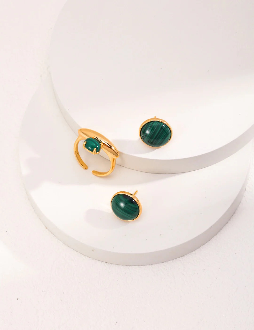 Malachite Stud Earrings