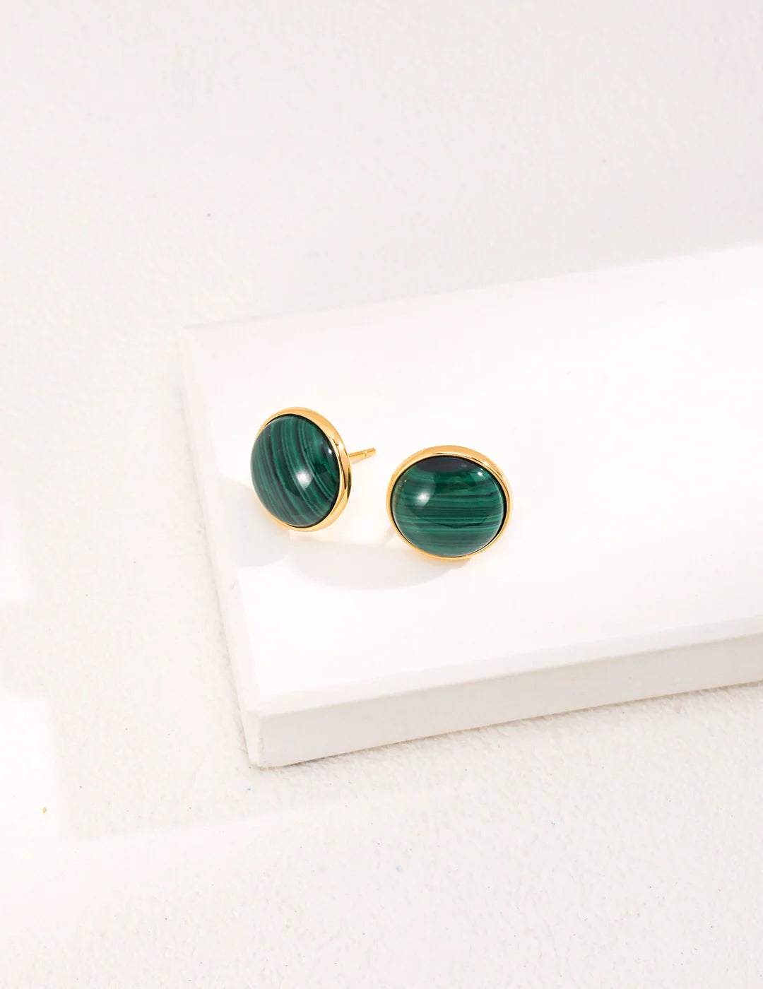 Malachite Stud Earrings